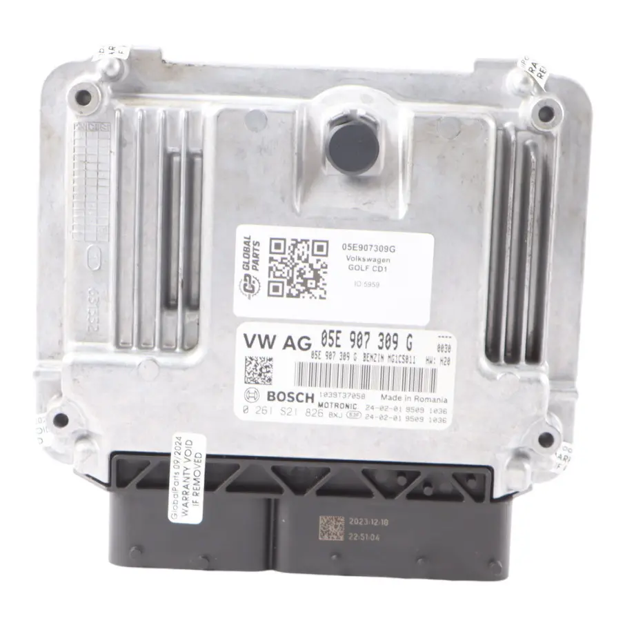 VW Golf VIII CD1 1.5 eTSI DFYA 150HP Engine Control Unit Module ECU - SKU 05E907309G - Part number 05E907309G