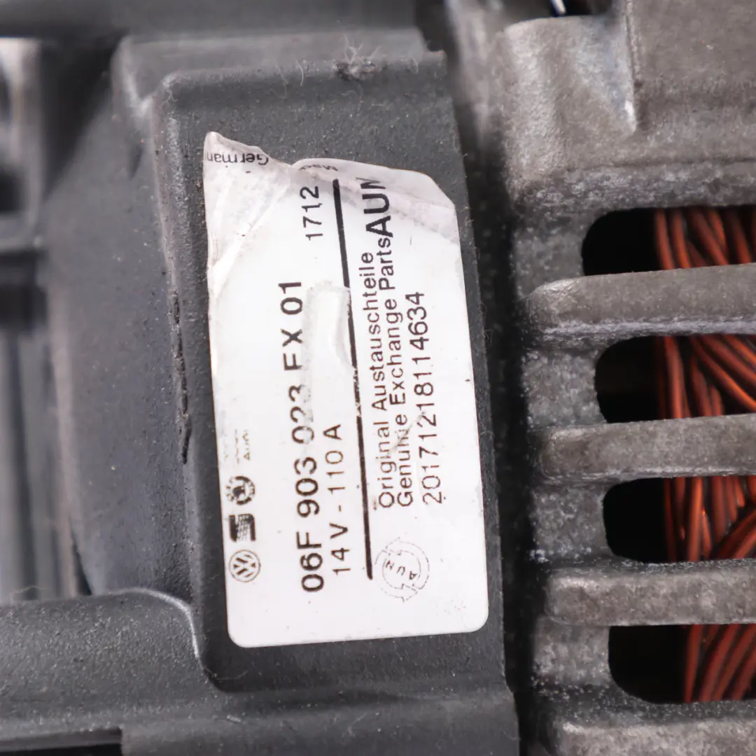 Audi A4 B6 B7 A1 8X 1.9 TDI 2.0 TDI Motor Lichtmaschine Generator - SKU 06F903023FX - Teilenummer 06F903023FX