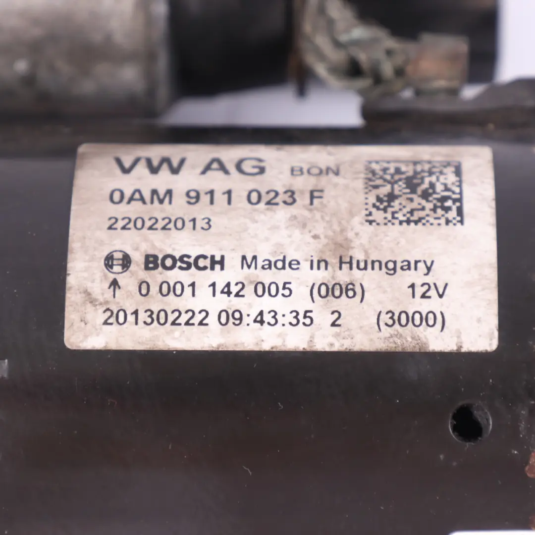 Volkswagen Polo 6R Engine Starter Motor Assembly Unit - SKU 0AM911023F - Part number 0AM911023F