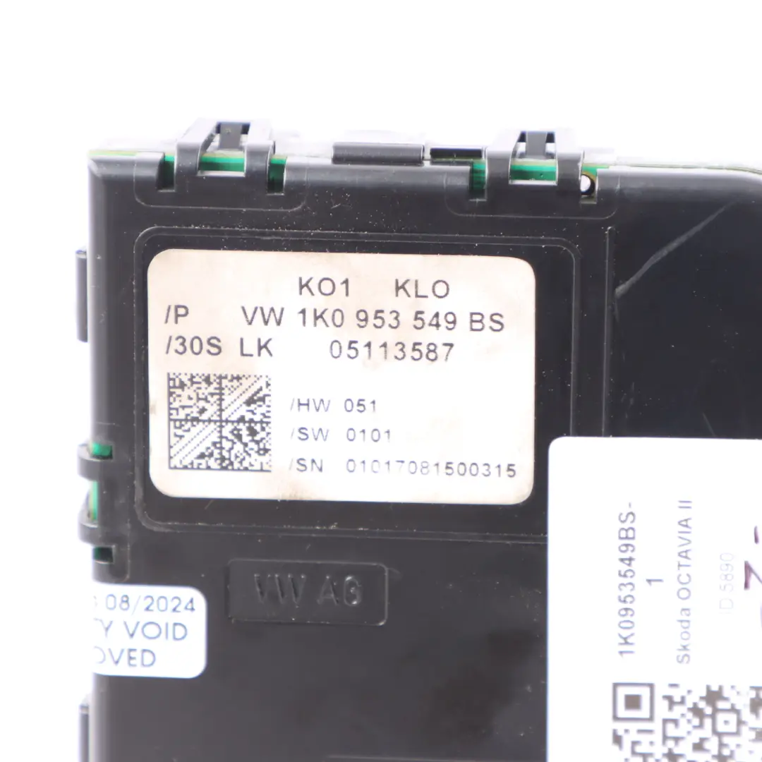 Steering Wheel Position Angle Control Unit Module to Skoda Octavia II with Part number 1K0953549BS Skoda Octavia II Steering Wheel Position Angle Control Unit Module - SKU 1K0953549BS-1 - Part number 1K0953549BS