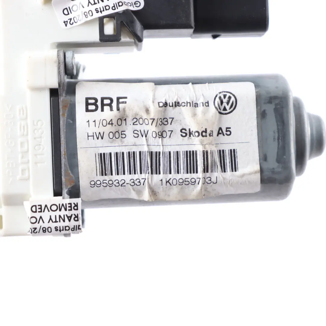 Window Lifter Regulator Motor Rear Left N/S to Skoda Octavia II with Part number 1K0959703J Skoda Octavia II Window Lifter Regulator Motor Rear Left N/S - SKU 1K0959703J - Part number 1K0959703J