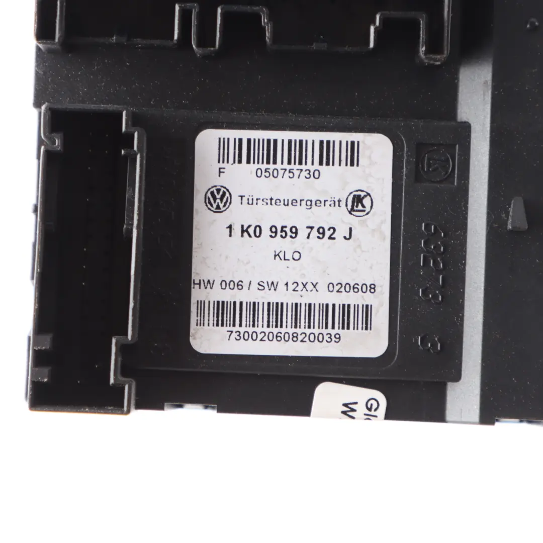 Door Module Front Left N/S Door Control Unit to Skoda Octavia II with Part number 1K0959792J Skoda Octavia II Door Module Front Left N/S Door Control Unit - SKU 1K0959792J - Part number 1K0959792J