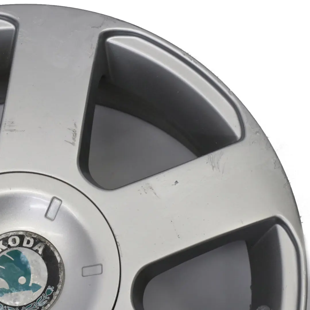 Skoda Octavia II Silver Alloy Wheel Rim 6,5J 16" ET:50 1Z0601025B - SKU 1Z0601025B-1 - Part number 1Z0601025B-1