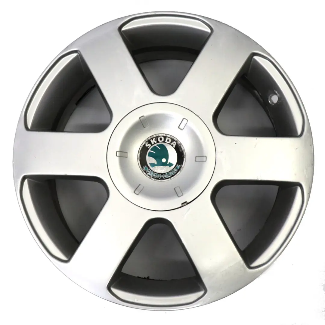 Skoda Octavia II Silver Alloy Wheel Rim 6,5J 16" ET:50 - SKU 1Z0601025B-2 - Part number 1Z0601025B