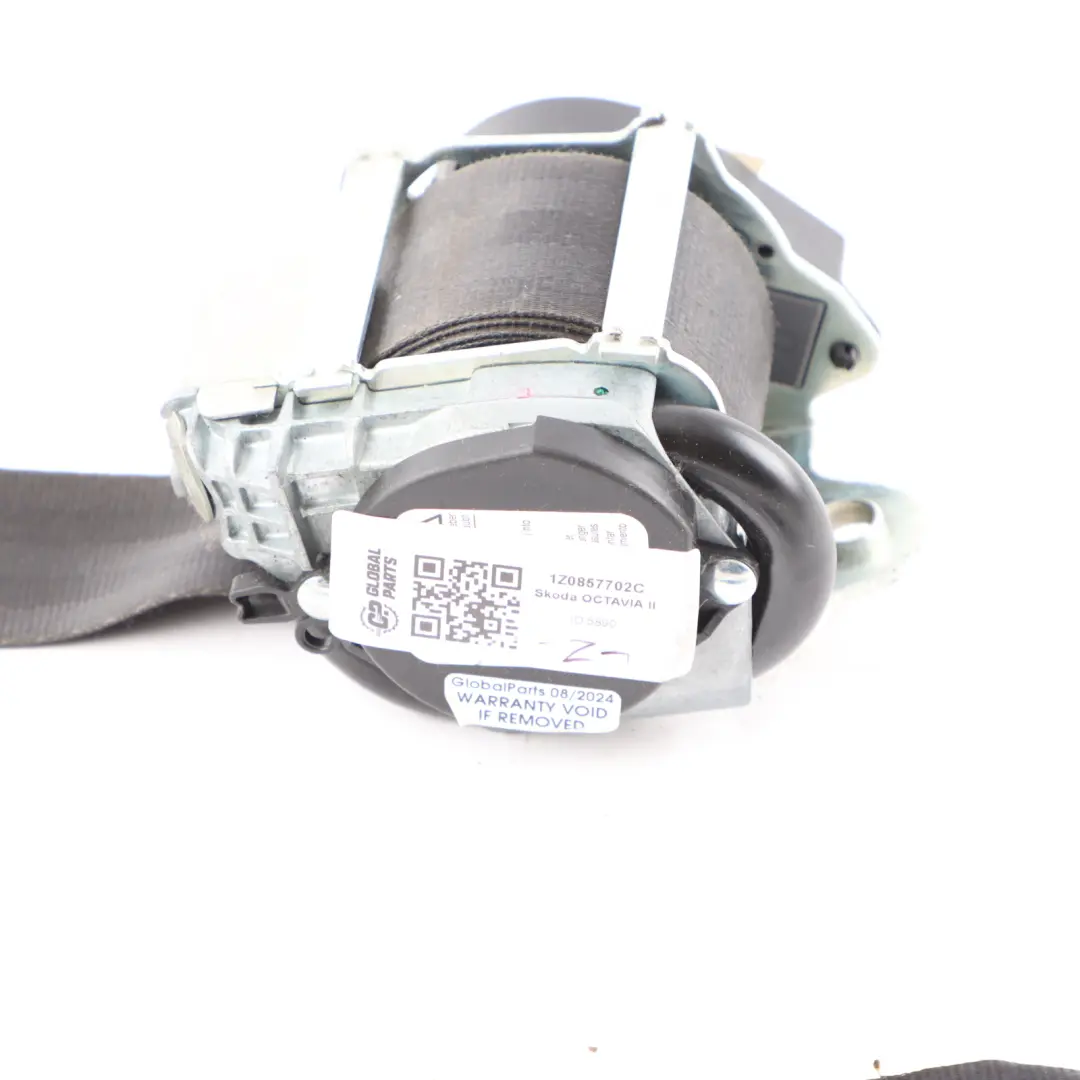 Skoda Octavia II Seatbelt Front Right O/S Seat Safety Belt Black - SKU 1Z0857702C - Part number 1Z0857702C