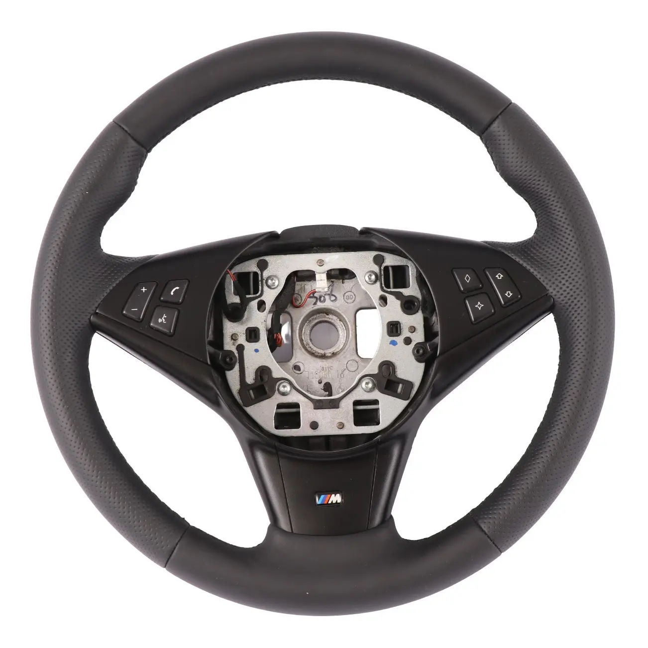 BMW E60 E61 E63 E64 Volant M Sport en cuir NEUF Filet noir