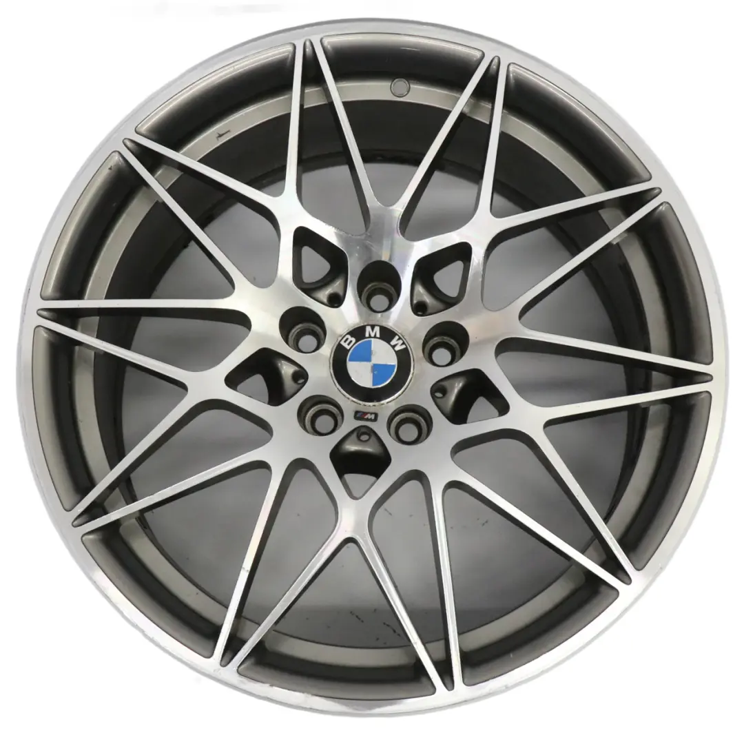 Ferric Grau Hinterrad Felge 20" M Sternspeiche 666 10J für BMW F80 M3 mit Teilenummer 2287501 BMW F80 M3 Ferric Grau Hinterrad Felge 20" M Sternspeiche 666 10J - SKU 2287501-1 - Teilenummer 2287501