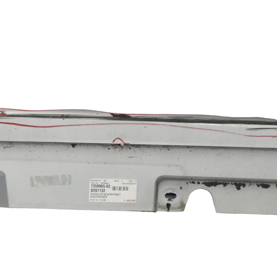 Side Skirt M Sport M5 Sill Cover Panel Left N/S Glacier Silver - A83 to BMW F10 F11 with Part number 2298067 BMW F10 F11 Side Skirt M Sport M5 Sill Cover Panel Left N/S Glacier Silver - A83 - SKU 2298067-GSB - Part number 2298067