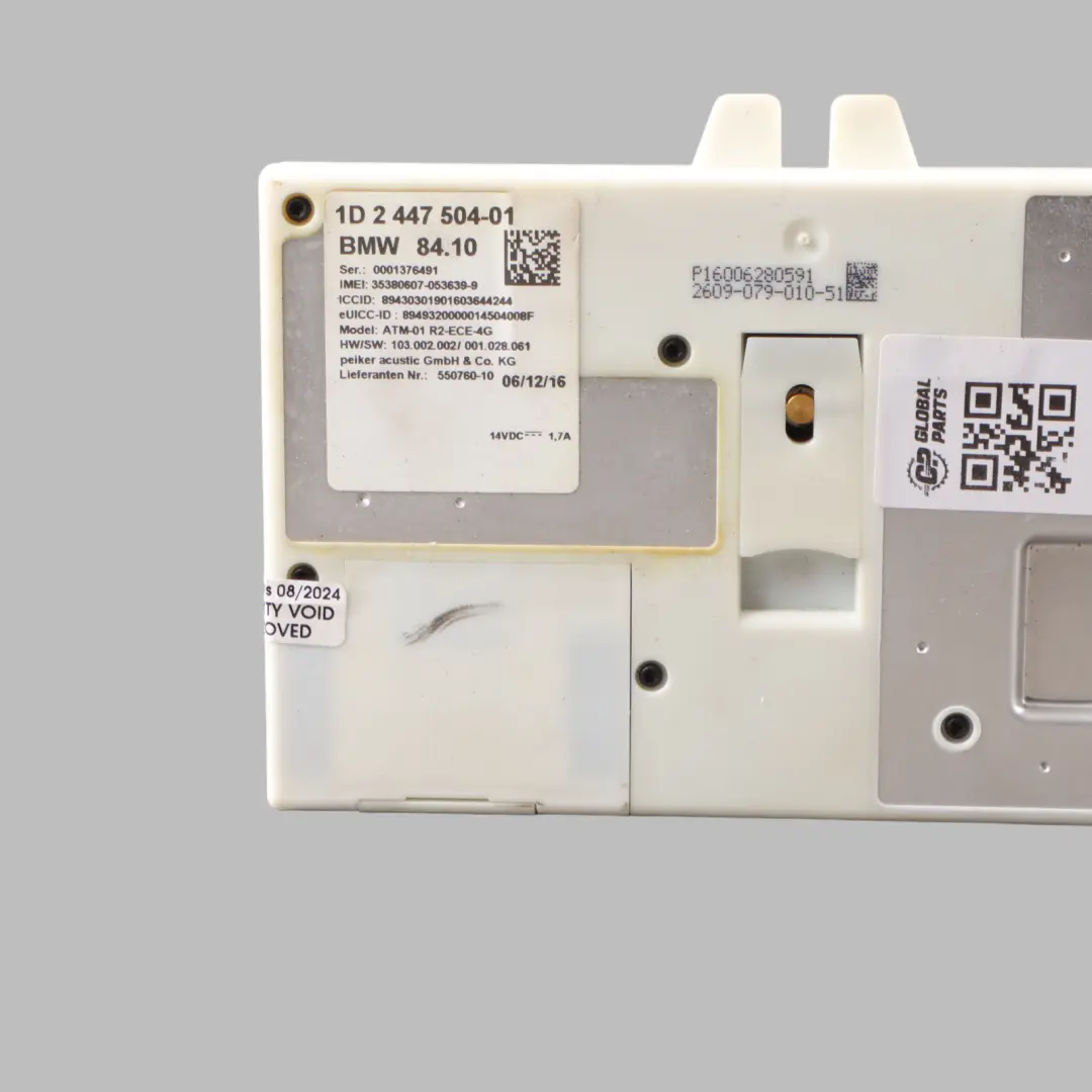 Telematics Control Unit Module ATM ECE 4G to BMW F15 with Part number 2447504 BMW F15 Telematics Control Unit Module ATM ECE 4G - SKU 9843930-1 - Part number 2447504