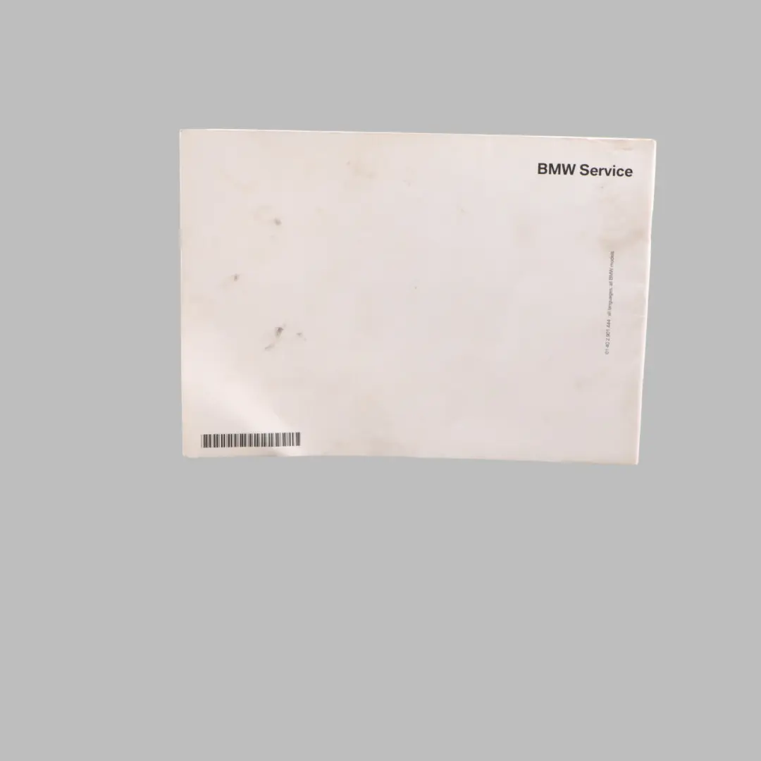 Owner's Service Booklet to BMW E87 E90 E91 X1 E84 F10 F20 F30 with Part number 2901444 BMW E87 E90 E91 X1 E84 F10 F20 F30 Owner's Service Booklet - SKU 2901444 - Part number 2901444