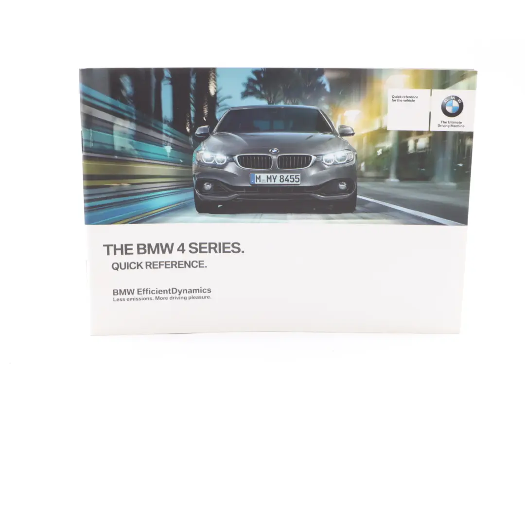BMW F32 English Service Owner's Manual Handbook Booklet Case Wallet - SKU 2956755 - Part number 2956755
