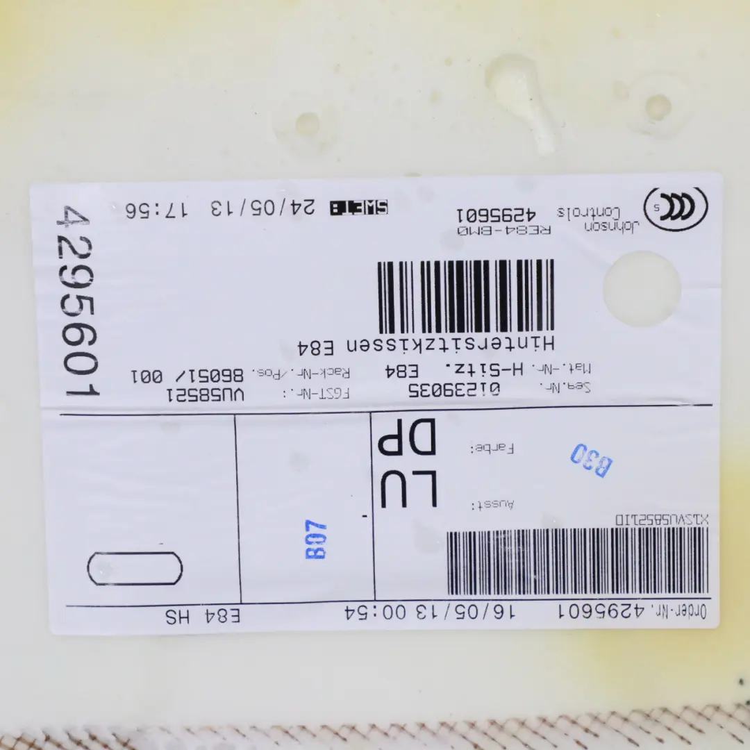 Asiento Banco Trasero Sofá Base Revestimiento Cuero Nevada Oyster para BMW X1 E84 con número de pieza 2992116 BMW X1 E84 Asiento Banco Trasero Sofá Base Revestimiento Cuero Nevada Oyster - SKU 2992116 - Número de pieza 2992116