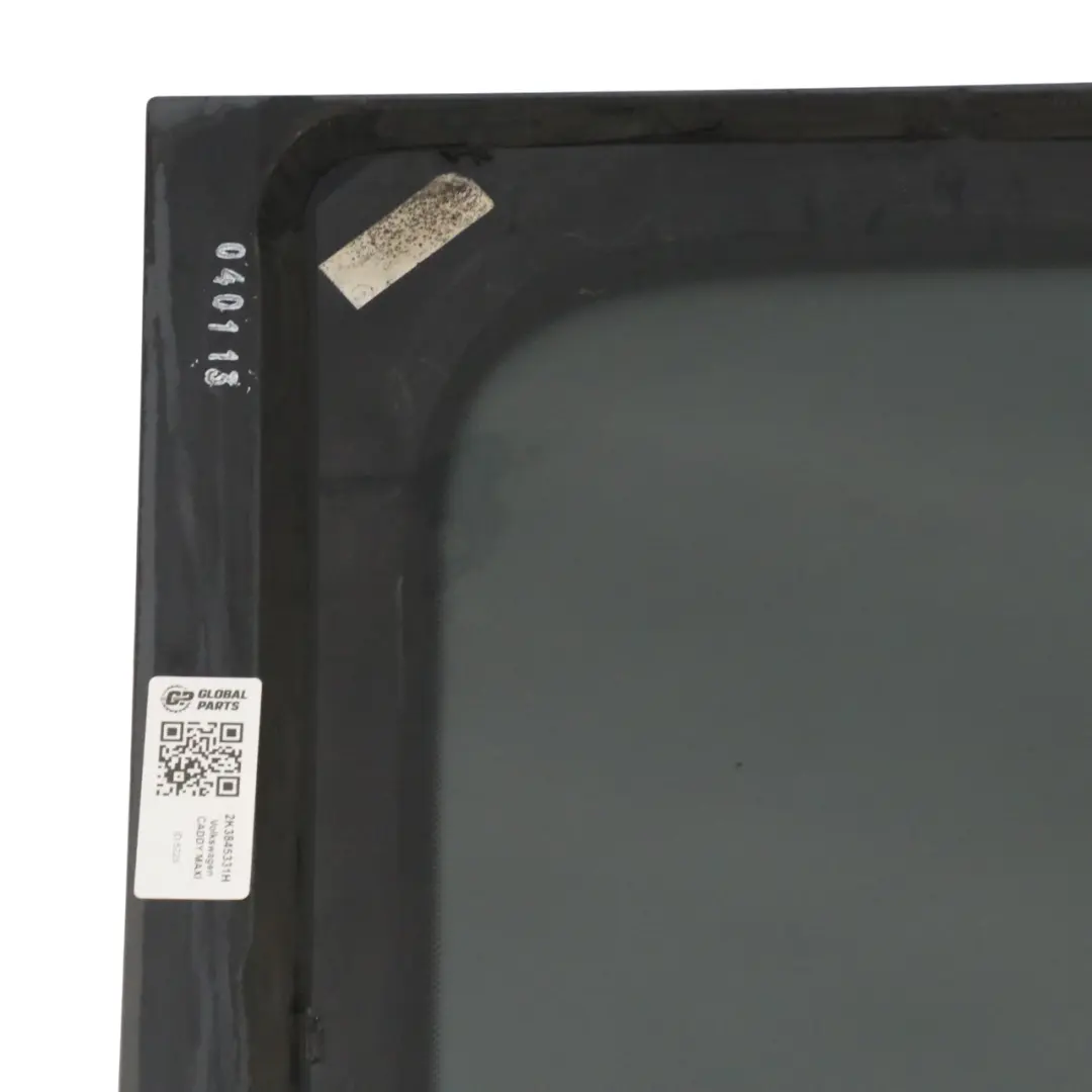 Left N/S Side Wall Window Black Glass to VW Volkswagen Caddy Maxi Rear with Part number 2K3845331H VW Volkswagen Caddy Maxi Rear Left N/S Side Wall Window Black Glass - SKU 2K3845331H - Part number 2K3845331H