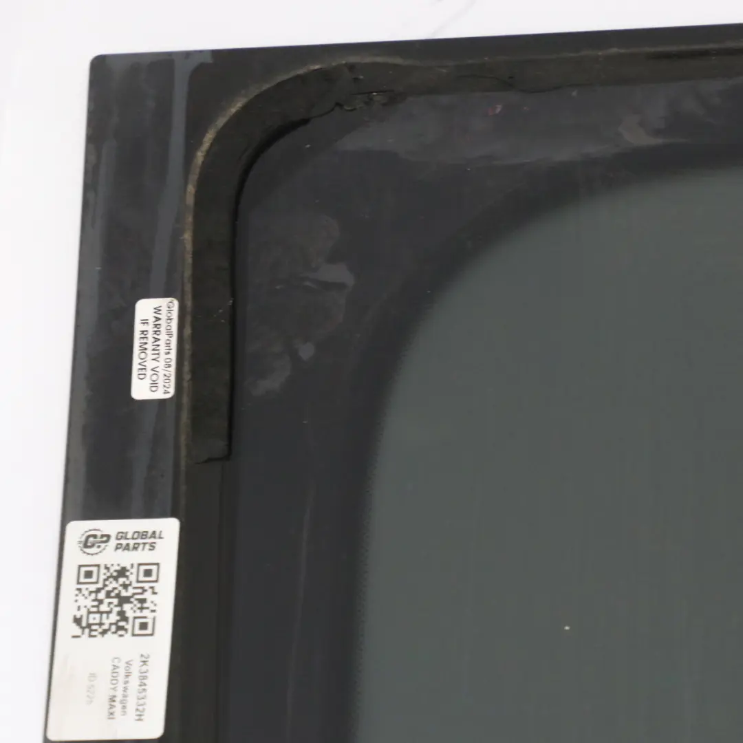 Finestrino anteriore sinistro laterale nero per Volkswagen Caddy Maxi con numero di parte 2K3845332H Volkswagen Caddy Maxi Finestrino anteriore sinistro laterale nero - SKU 2K3845332H - Numero di parte 2K3845332H