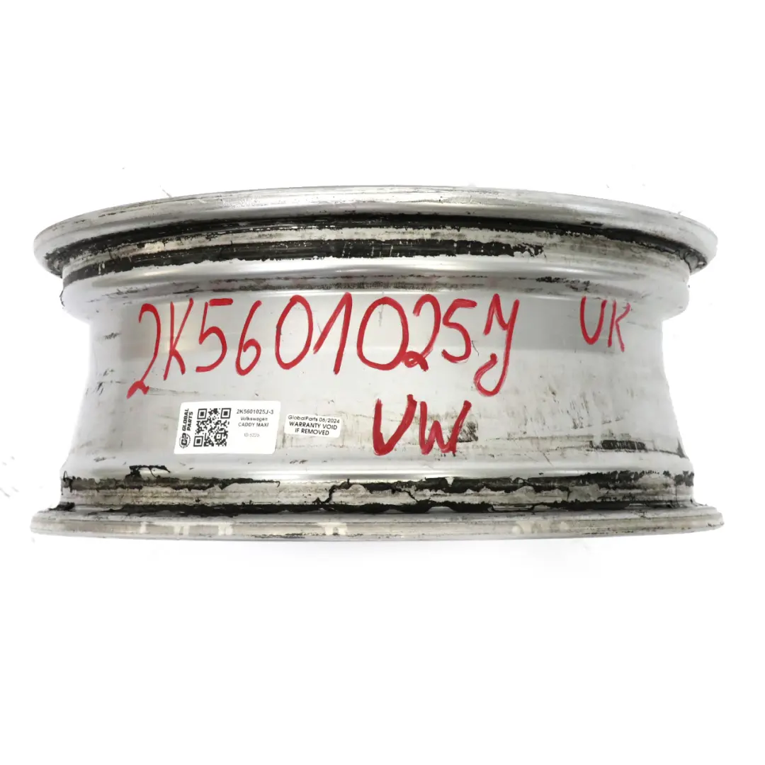 Alloy Rim 16" 6J ET:50 2K5601025J VW Volkswagen Caddy Silver Wheel - SKU 2K5601025J-3 - Part number 2K5601025J-3