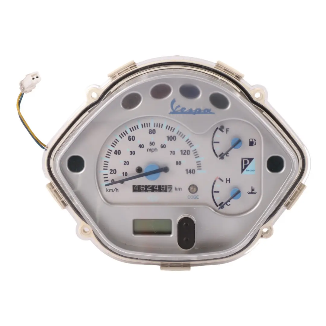 GT200 Instrument Cluster Speedo Clocks to Vespa with Part number 3047822 Vespa GT200 Instrument Cluster Speedo Clocks - SKU 3047822 - Part number 3047822