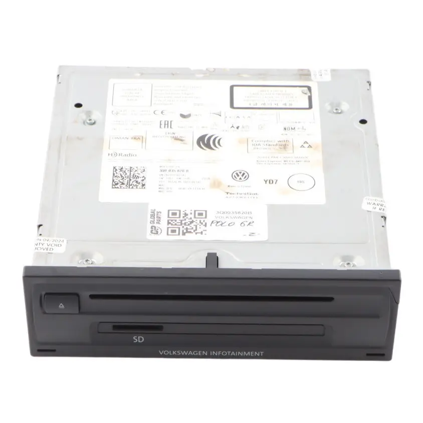 Head Unit Infotainment Bluetooth Radio Media SD CD Player to VW Polo 6R with Part number 3Q0035820B VW Polo 6R Head Unit Infotainment Bluetooth Radio Media SD CD Player - SKU 3Q0035820B - Part number 3Q0035820B