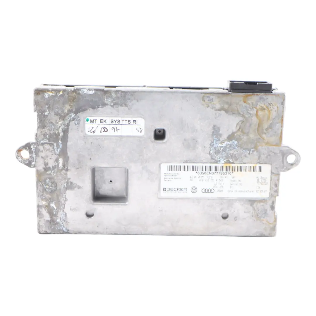 Audi A6 C6 Bluetooth Interface MMI Multimedia Control Module ECU Unit - SKU 4E0035729 - Número de pieza 4E0035729