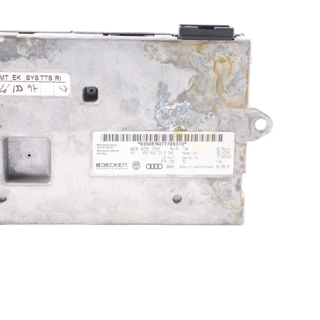 Audi A6 C6 Bluetooth Interface MMI Multimedia Control Module ECU Unit - SKU 4E0035729 - Numéro de pièce 4E0035729