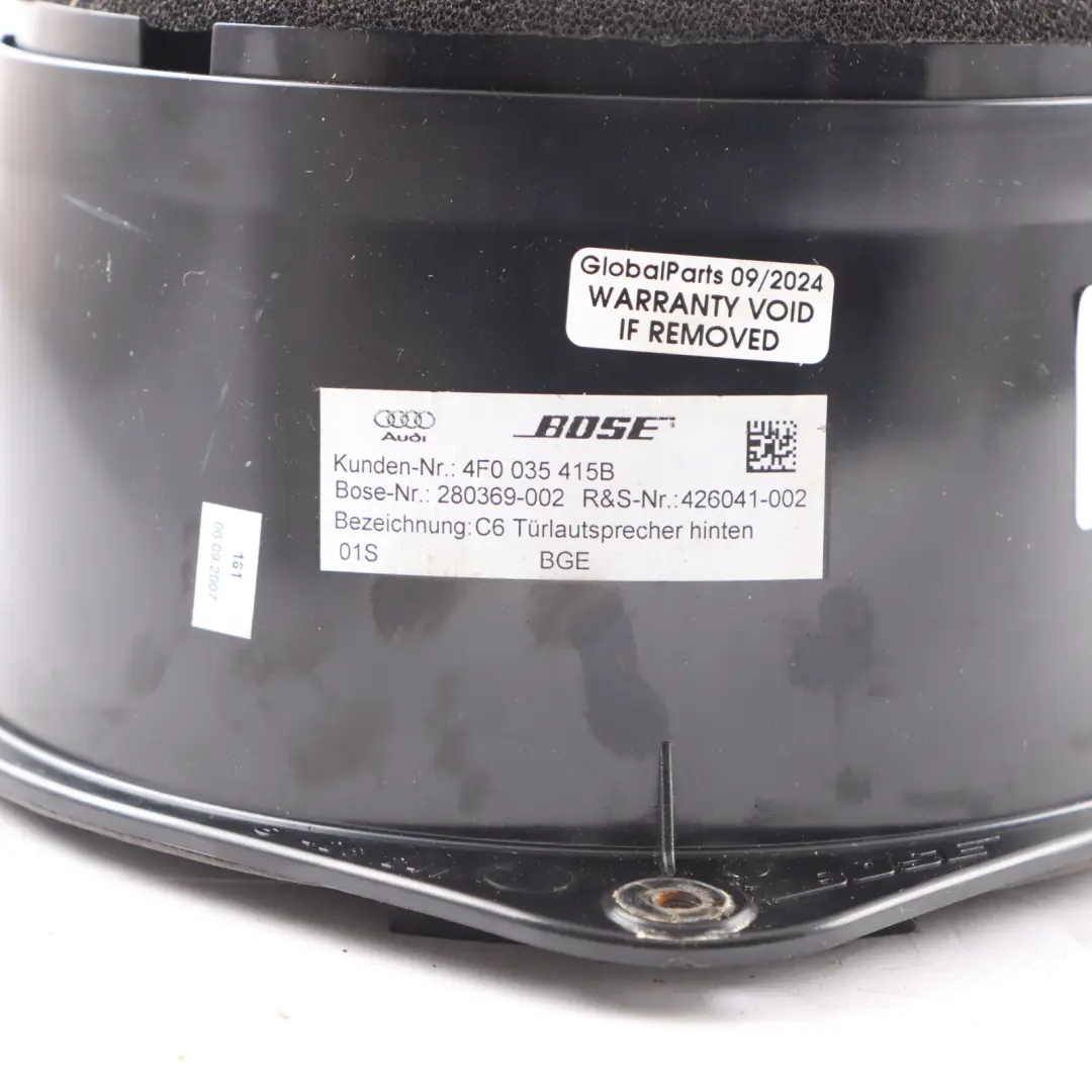 Audi Q7 4L Głośnik Drzwiach Lewy Prawy Tył Tylny - SKU 4F0035415B - Numer Części 4F0035415B