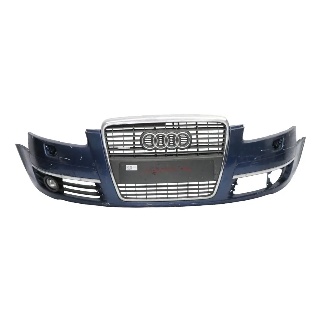 Audi A6 C6 Zderzak Przedni Stratus Blue Niebieski Metalik - Z5B - SKU 4F0807105A-STBL - Numer Części 4F0807105A