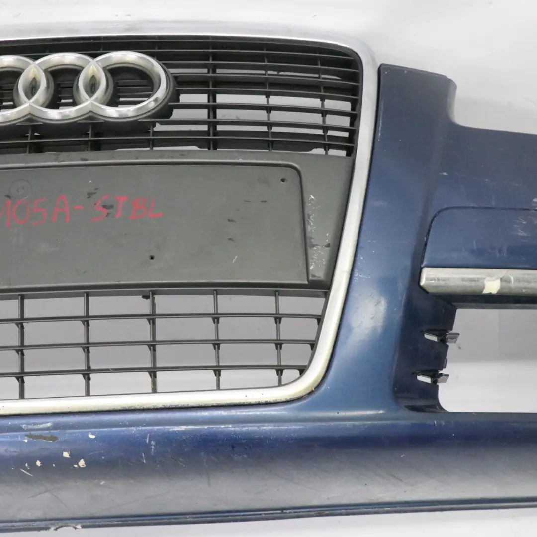 Audi A6 C6 Zderzak Przedni Stratus Blue Niebieski Metalik - Z5B - SKU 4F0807105A-STBL - Numer Części 4F0807105A