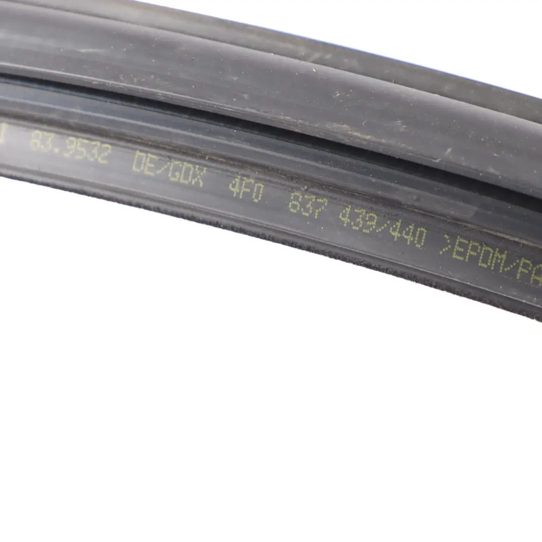 anteriore sinistro guarnizione gomma guida telaio finestra per Audi A6 C6 con numero di parte 4F0837439M Audi A6 C6 anteriore sinistro guarnizione gomma guida telaio finestra - SKU 4F0837439M - Numero di parte 4F0837439M