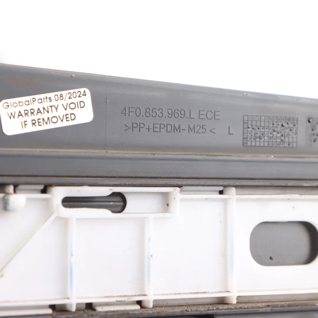 Door Trim Moulding Strip Rear Left N/S Stratus Blue - Z5B to Audi A6 C6 with Part number 4F0853969L Audi A6 C6 Door Trim Moulding Strip Rear Left N/S Stratus Blue - Z5B - SKU 4F0853969L-STBL - Part number 4F0853969L