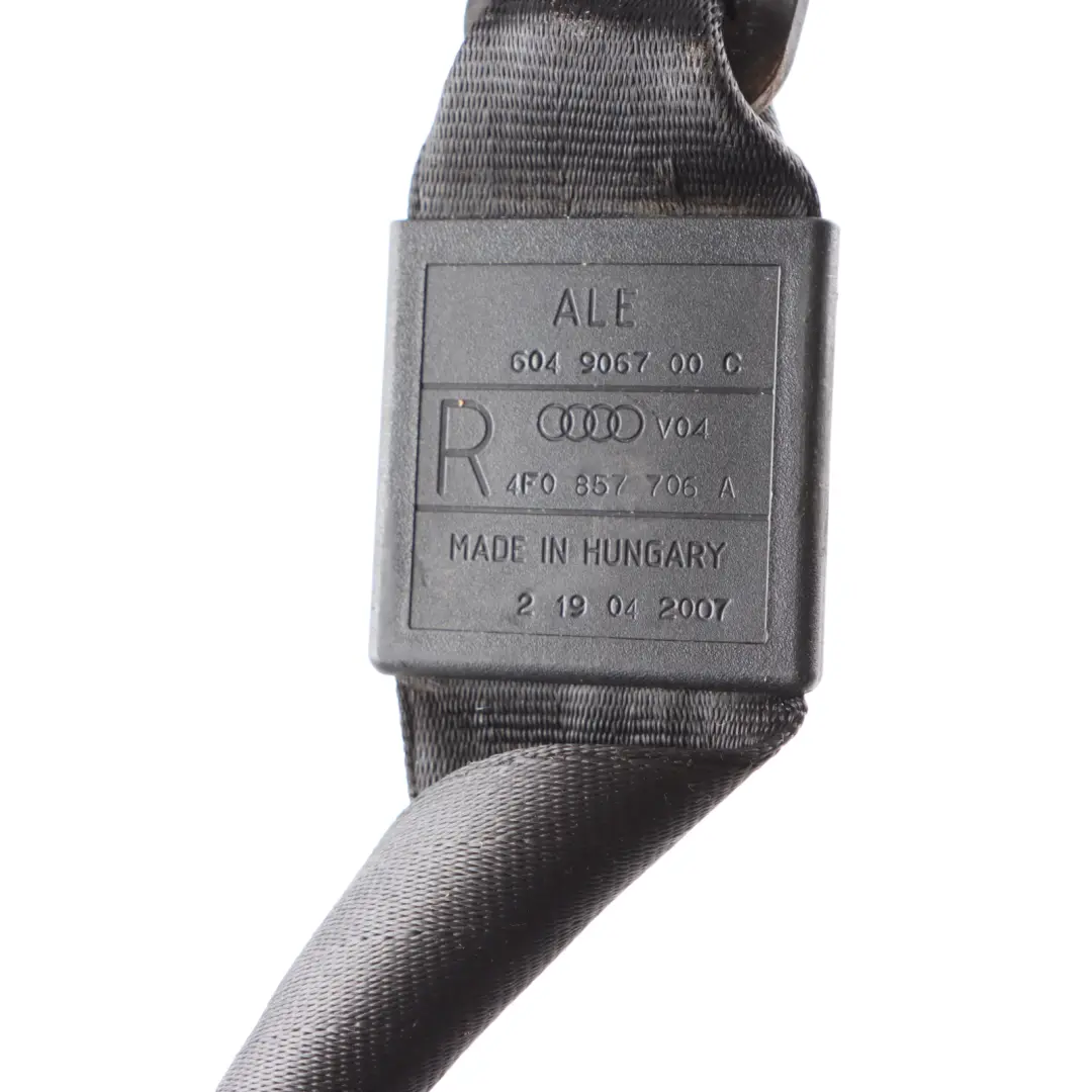 Audi A6 C6 Seat Belt Front Right O/S Safety Seatbelt Black - SKU rhd-4F0857706A - Part number 4F0857706A