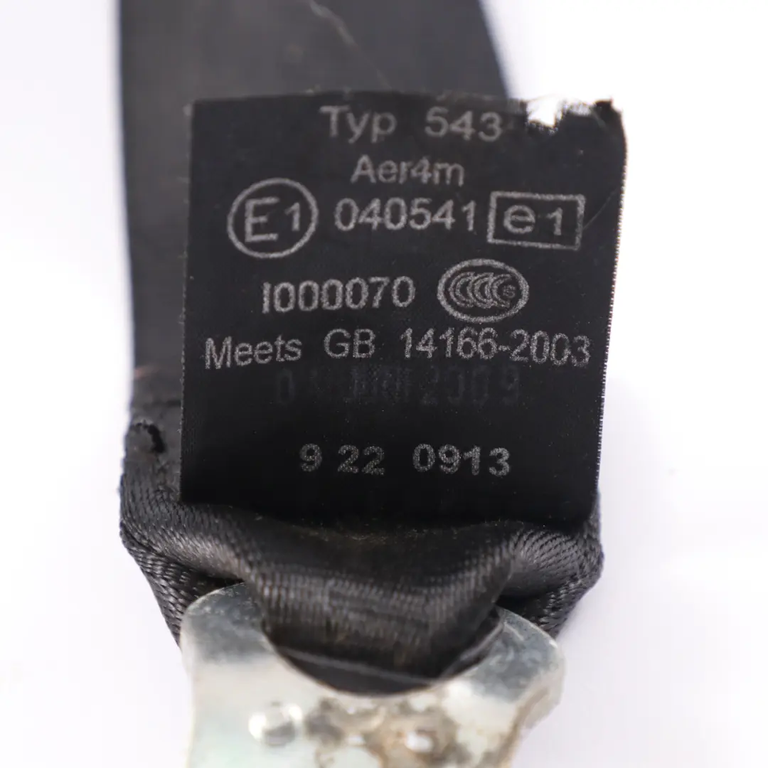 Audi A6 C6 Bench Seat Belt Upper Rear Left Right N/O/S Seatbelt Black - SKU 4F0857805E - Part number 4F0857805E