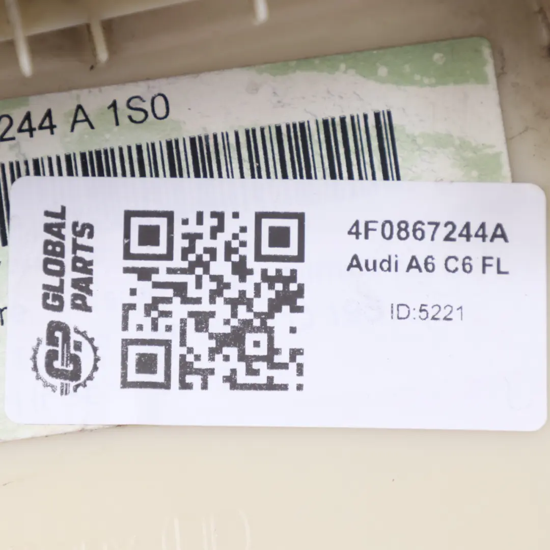 Pillar Trim Cover Interior Panel Beige Right O/S to Audi A6 C6 FL B with Part number 4F0867244A Audi A6 C6 FL B Pillar Trim Cover Interior Panel Beige Right O/S - SKU 4F0867244A - Part number 4F0867244A