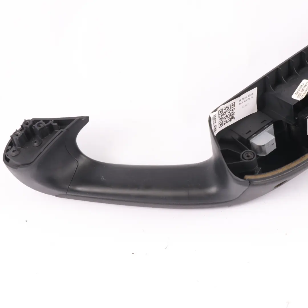 Audi A6 C6 FL Porte arrière gauche Poignée de tirage Cuir Noir - SKU 4F0867373A - Numéro de pièce 4F0867373A