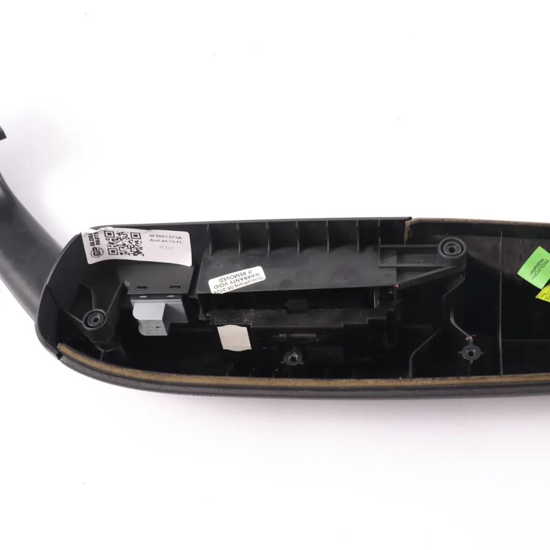 Door Left N/S Pull Handle Trim Leather Black to Audi A6 C6 FL Rear with Part number 4F0867373A Audi A6 C6 FL Rear Door Left N/S Pull Handle Trim Leather Black - SKU 4F0867373A - Part number 4F0867373A