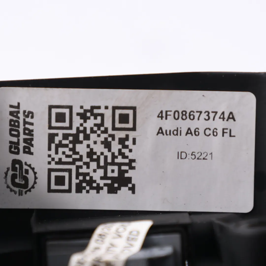 Audi A6 C6 FL Rear Door Right O/S Pull Handle Trim Leather Black - SKU 4F0867374A - Part number 4F0867374A
