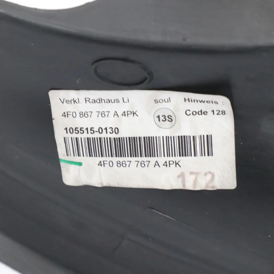 Osłona Słupka C Lewa Tylna Dolna Czarna do Audi A6 C6 o numerze 4F0867767A Audi A6 C6 Osłona Słupka C Lewa Tylna Dolna Czarna - SKU 4F0867767A - Numer Części 4F0867767A