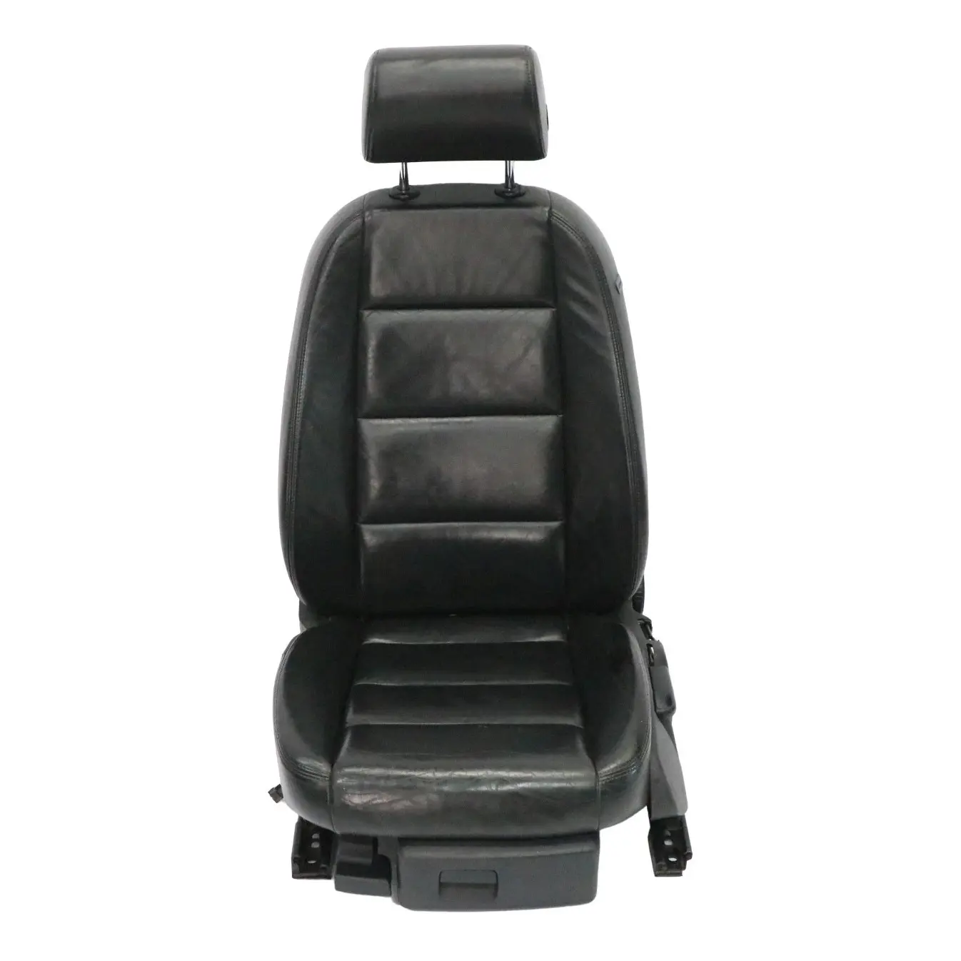 Audi A6 C6 Sedile Anteriore Sinistro Interno Pelle Nero Valcona
