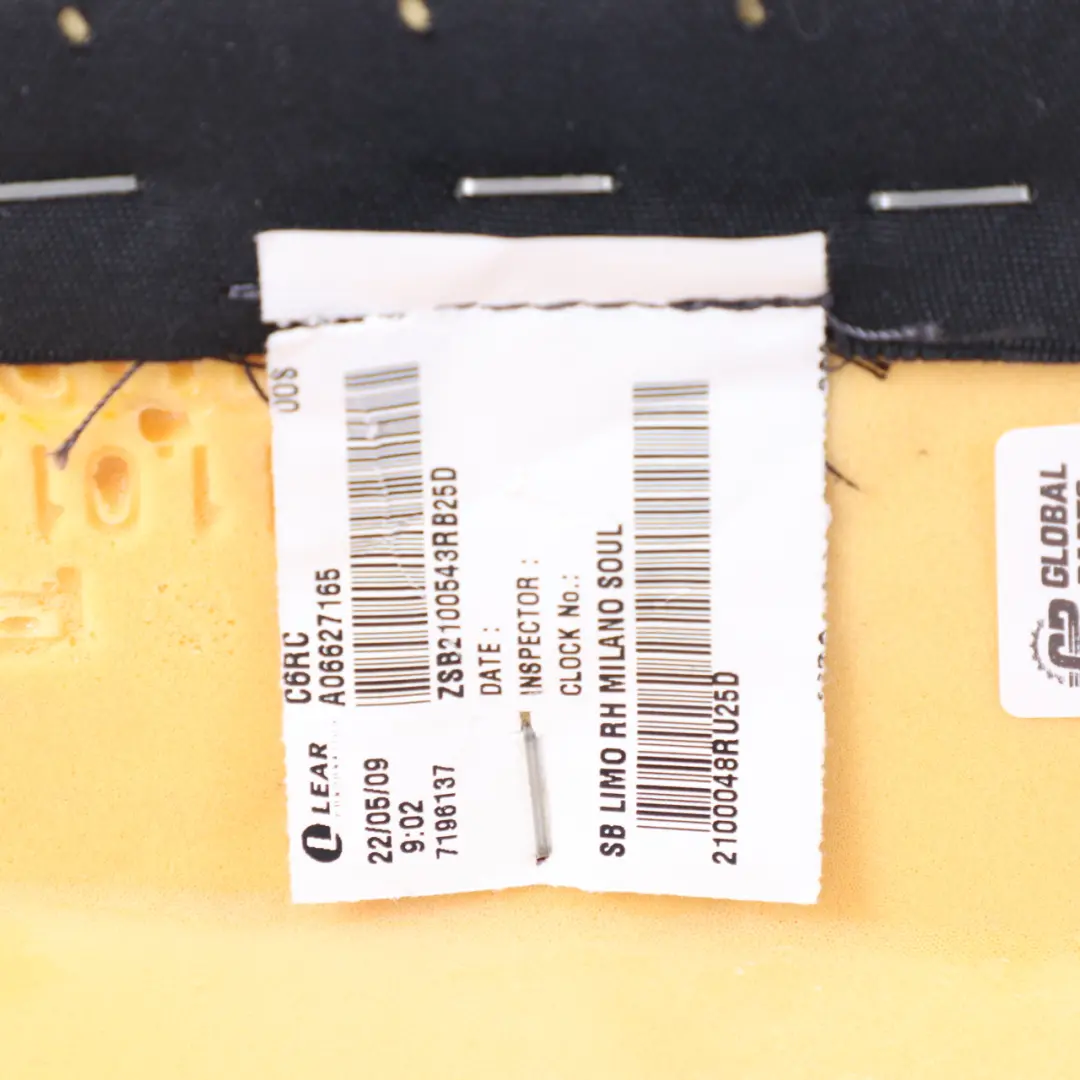 Audi A6 C6 FL Coussin de siège droit en tissu et cuir A6627165 - SKU 4F0885704BJ - Numéro de pièce 4F0885704BJ