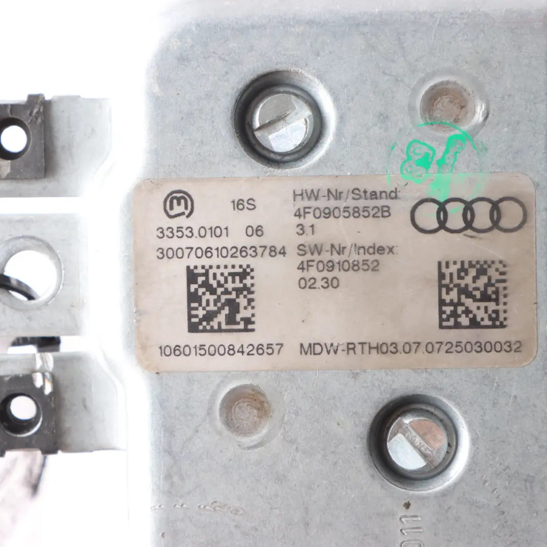 Module Commande Verrouillage Colonne Direction ECU pour Audi Q7 4L à propos du numéro de pièce 4F0905852B Audi Q7 4L Module Commande Verrouillage Colonne Direction ECU - SKU 4F0905852B - Numéro de pièce 4F0905852B