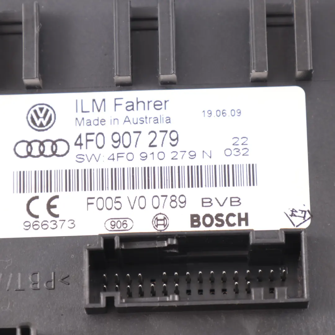 Module Alimentation Unité Contrôle Confort ECU pour Audi A6 C6 à propos du numéro de pièce 4F0907279 Audi A6 C6 Module Alimentation Unité Contrôle Confort ECU - SKU 4F0907279 - Numéro de pièce 4F0907279