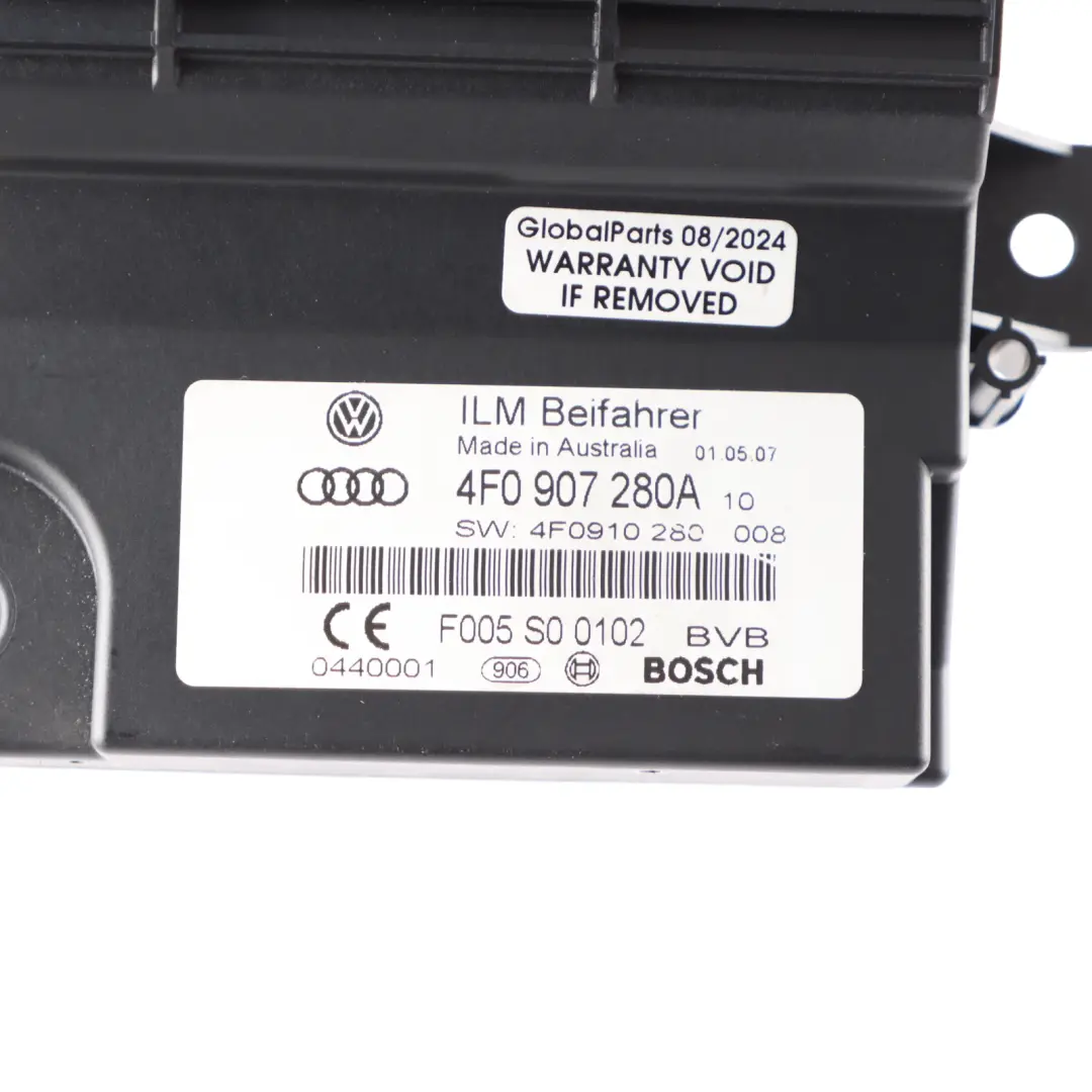 Audi A6 C6 Modulo alimentazione bordo Unità controllo ECU - SKU 4F0907280A - Numero di parte 4F0907280A