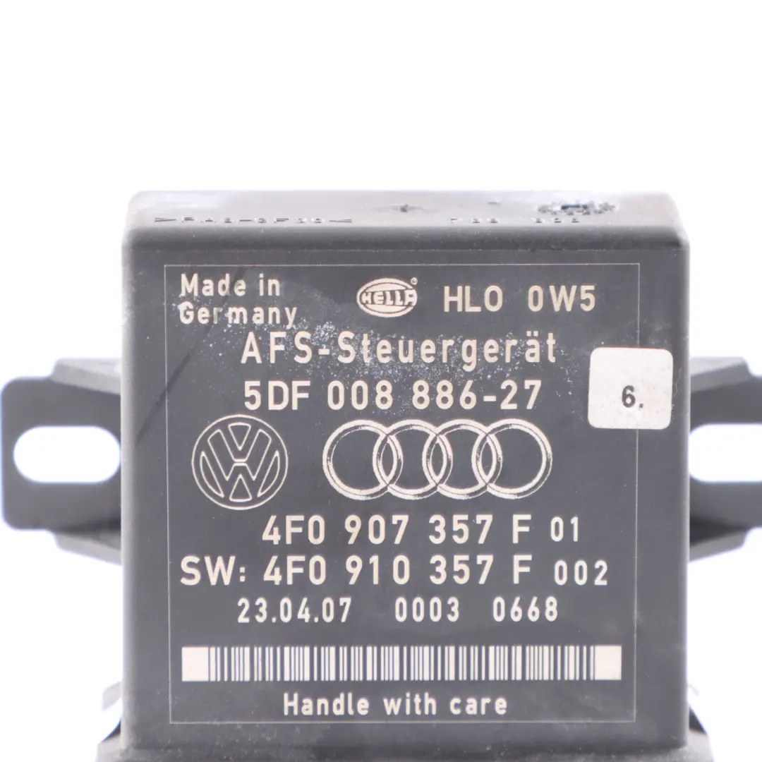 Headlight Head Light Lamp Range Control Unit Module ECU to Audi A6 C6 with Part number 4F0907357F Audi A6 C6 Headlight Head Light Lamp Range Control Unit Module ECU - SKU 4F0907357F - Part number 4F0907357F