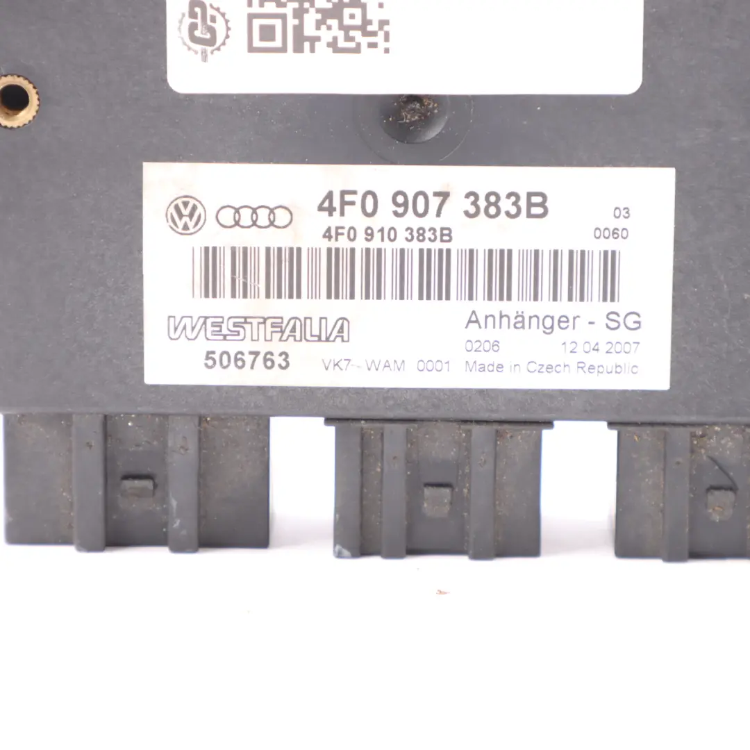 Audi A6 C6 Tow Bar Trailer Control Module Unit - SKU 4F0907383C - Part number 4F0907383C