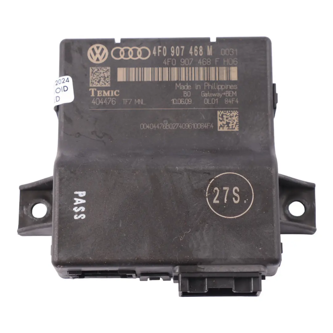 Diagnoseschnittstelle Gateway Modul ECU Steuer Gerät für Audi A6 C6 mit Teilenummer 4F0907468M Audi A6 C6 Diagnoseschnittstelle Gateway Modul ECU Steuer Gerät - SKU 4F0907468M - Teilenummer 4F0907468M