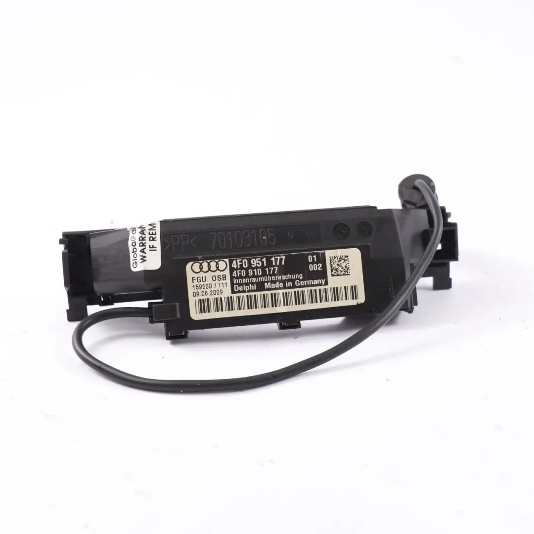 Alarme ultra sonique Détecteur mouvement Unité module pour Audi A6 C6 à propos du numéro de pièce 4F0910177 Audi A6 C6 Alarme ultra sonique Détecteur mouvement Unité module - SKU 4F0910177 - Numéro de pièce 4F0910177