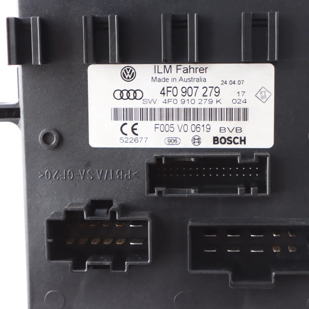 Supply Module Comfort Control Unit ECU to Audi A6 C6 Power with Part number 4F0910279K Audi A6 C6 Power Supply Module Comfort Control Unit ECU - SKU 4F0910279K - Part number 4F0910279K
