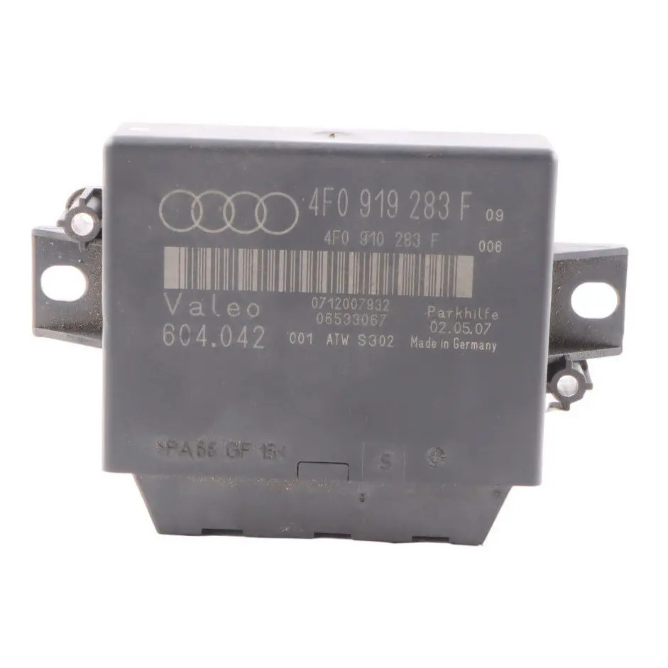 PDC Assistance Parking Distance Control Module Unit ECU to Audi A6 C6 with Part number 4F0919283F Audi A6 C6 PDC Assistance Parking Distance Control Module Unit ECU - SKU 4F0919283F - Part number 4F0919283F