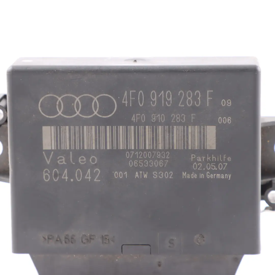 Módulo Unidad ECU Control Distancia Aparcamiento PDC para Audi A6 C6 con número de pieza 4F0919283F Audi A6 C6 Módulo Unidad ECU Control Distancia Aparcamiento PDC - SKU 4F0919283F - Número de pieza 4F0919283F