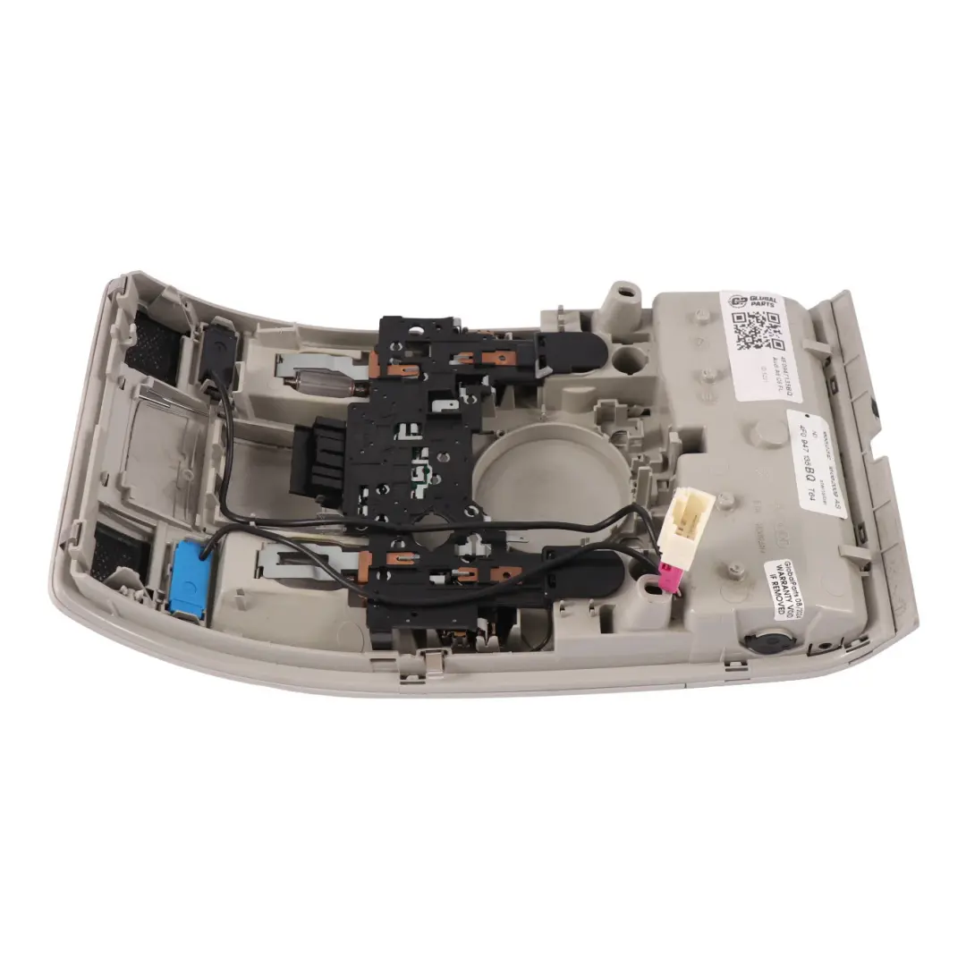 Audi A6 C6 FL lampada di lettura pannello interruttore interno Beige - SKU 4F0947135BQ - Numero di parte 4F0947135BQ