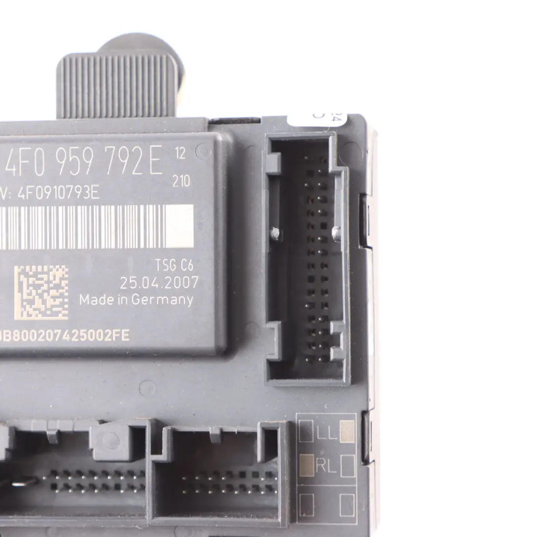 Audi A6 C6 Sterownik Moduł Drzwi ECU Lewy Przód - SKU 4F0959792E - Numer Części 4F0959792E