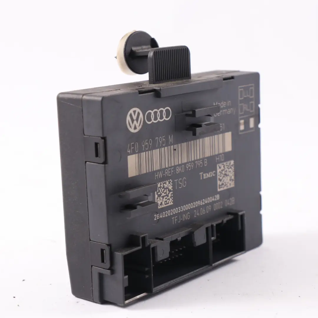 Moduł Sterownik Drzwi Lewy Tył Audi A6 C6 ECU do Audi A6 C6 o numerze 4F0959795P Audi A6 C6 Moduł Sterownik Drzwi Lewy Tył Audi A6 C6 ECU - SKU 4F0959795P - Numer Części 4F0959795P